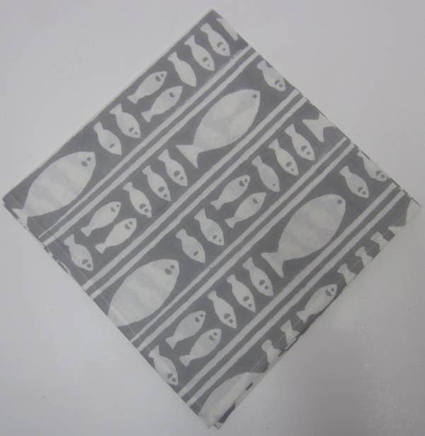 natural habitat - Wholesale Dinner & Cloth Napkin - Napkins Striped Fish Grey0