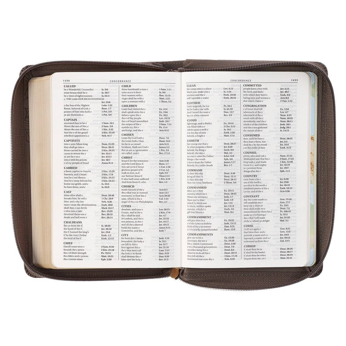 Christian Art Gifts - Wholesale Religion Book - KJV Bible Compact LP Faux Leather, Gray w/zipper3