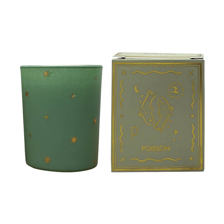 Zodiac fish candle D5,5 H6,5cm for wholesale by Opjet Paris
