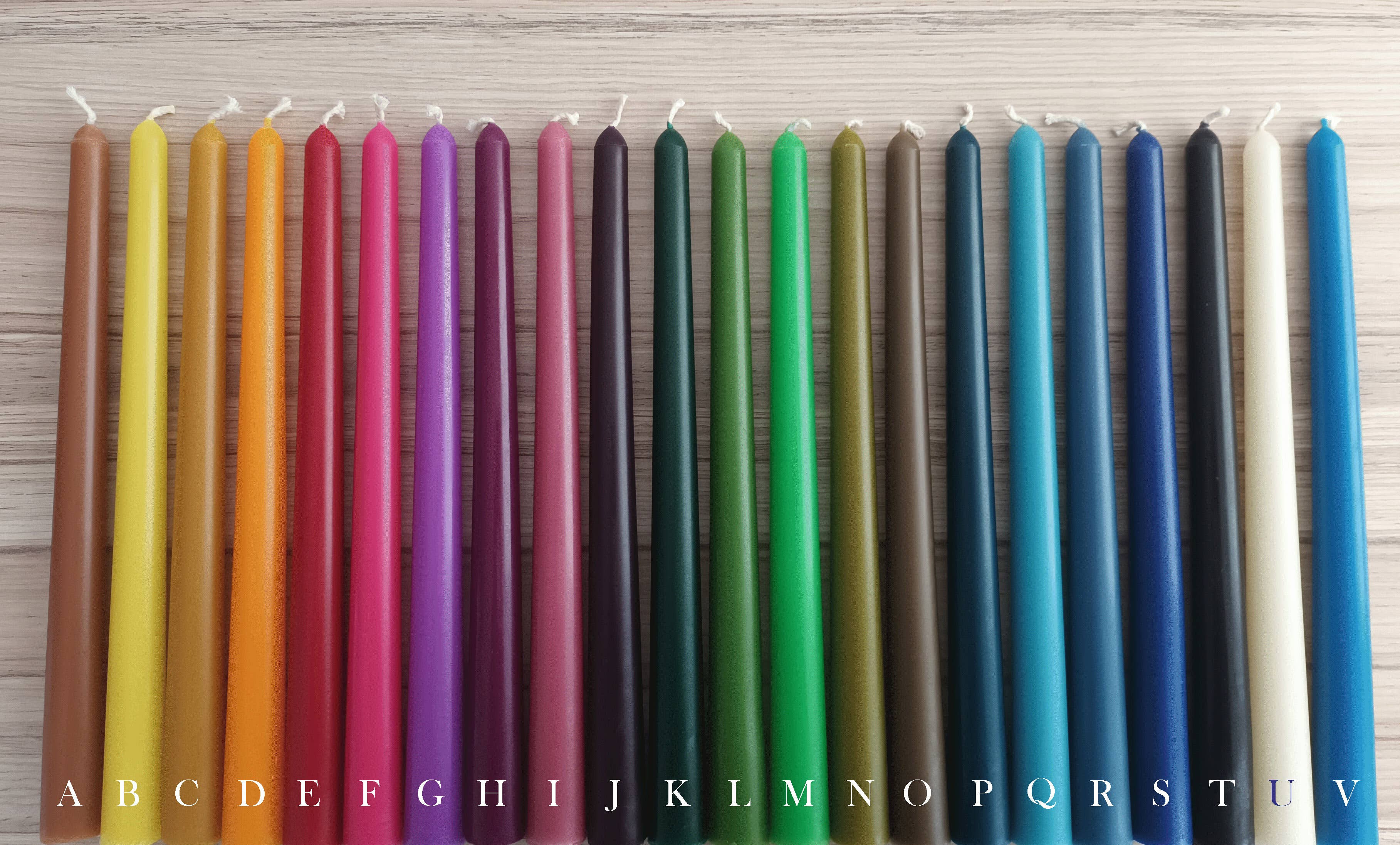 Beelight Candles - Wholesale Tapered Candle/Candlestick - Beeswax Taper Candle - Make your color mix1