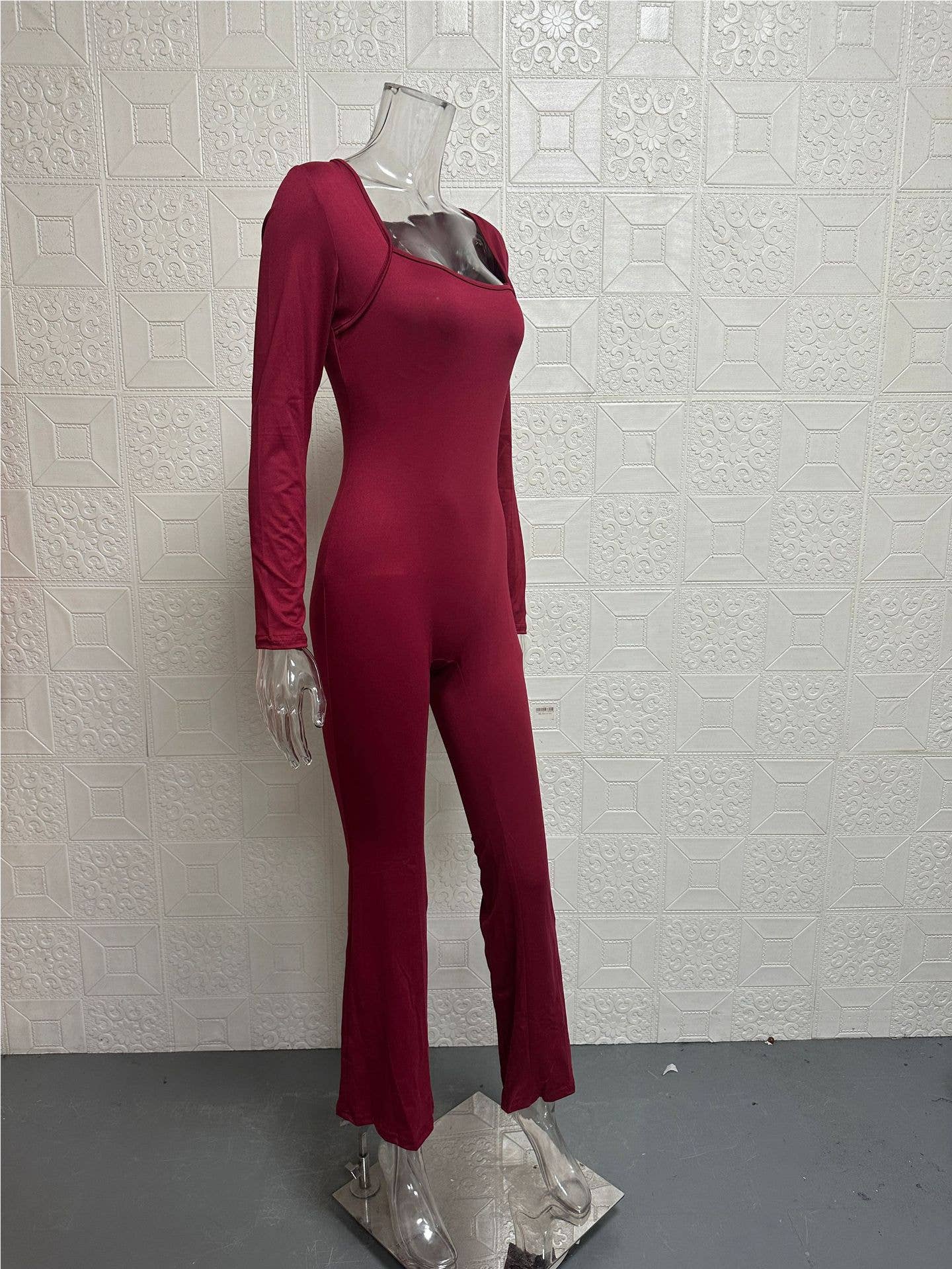 Lily Clothing - Wholesale Jumpsuit - Women's - Lift hip square neck wide leg high jump jumpsuit10