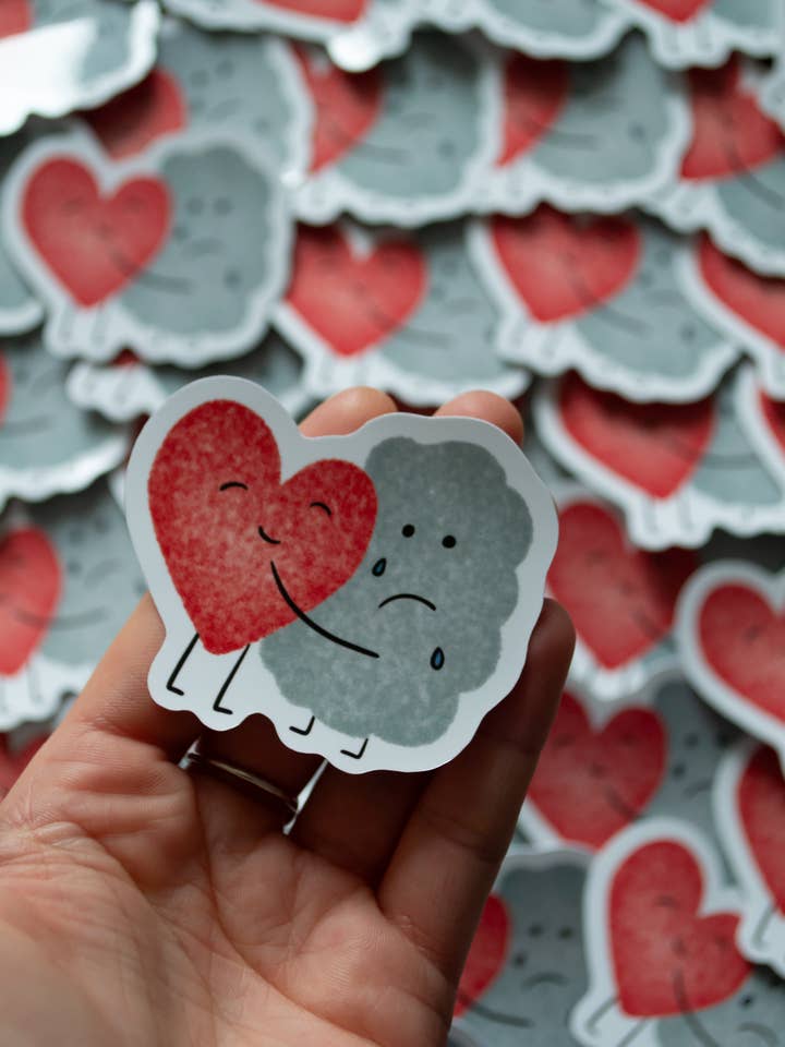 Aufkleber "Wolkenherz" - Aufkleber - Tröstliches Geschenk für den Großhandel von Grisbleu