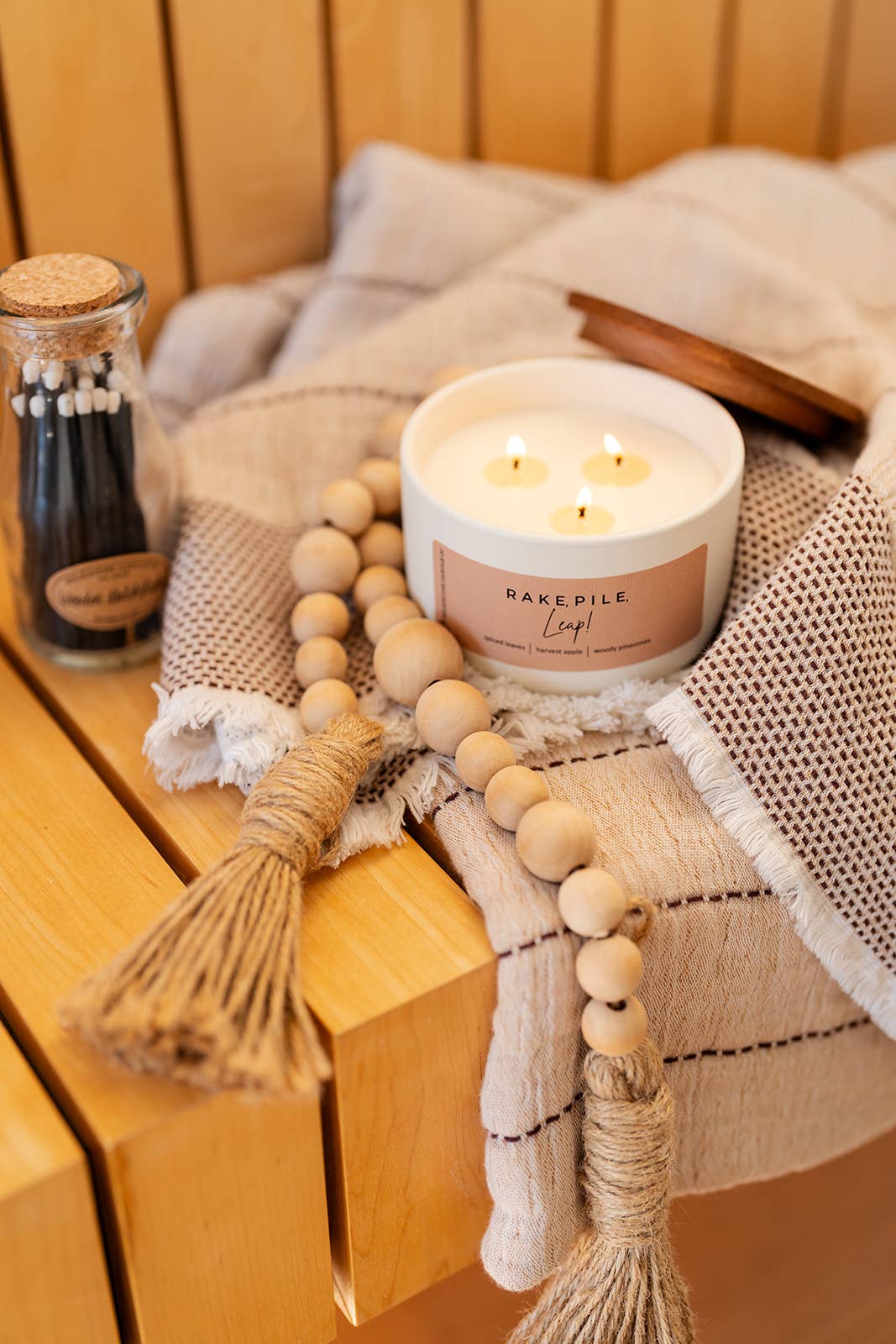 Milkhouse Candle Company - Wholesale Jar/Filled Candle - Rake, Pile, Leap | 10 oz Signature Statement Candle2