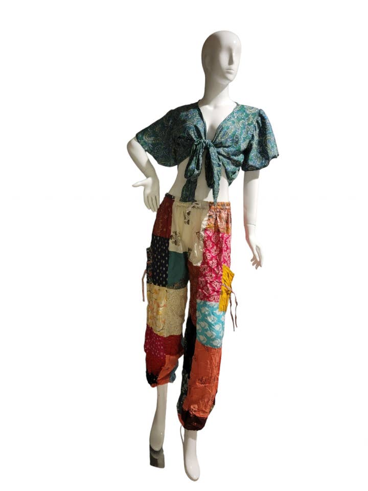 Evergreen Guardian Imports - Wholesale Pants - Women's - TT230 Patchwork Trousers