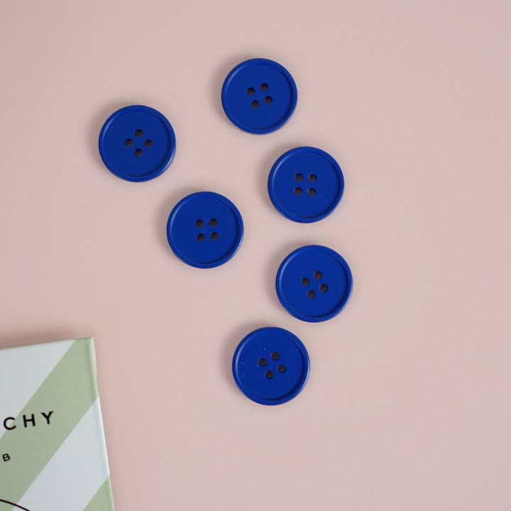 Matchy Matchy Sewing Club - Wholesale Sewing Button/Snap - Cobalt Retro Buttons2