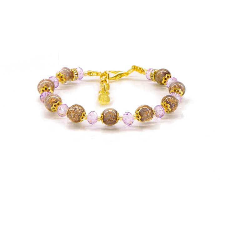 ALBATROS S.R.L. - Wholesale Beaded Bracelet - ROSE bracelet in Murano glass beads fashion gift idea elegant jewelry6