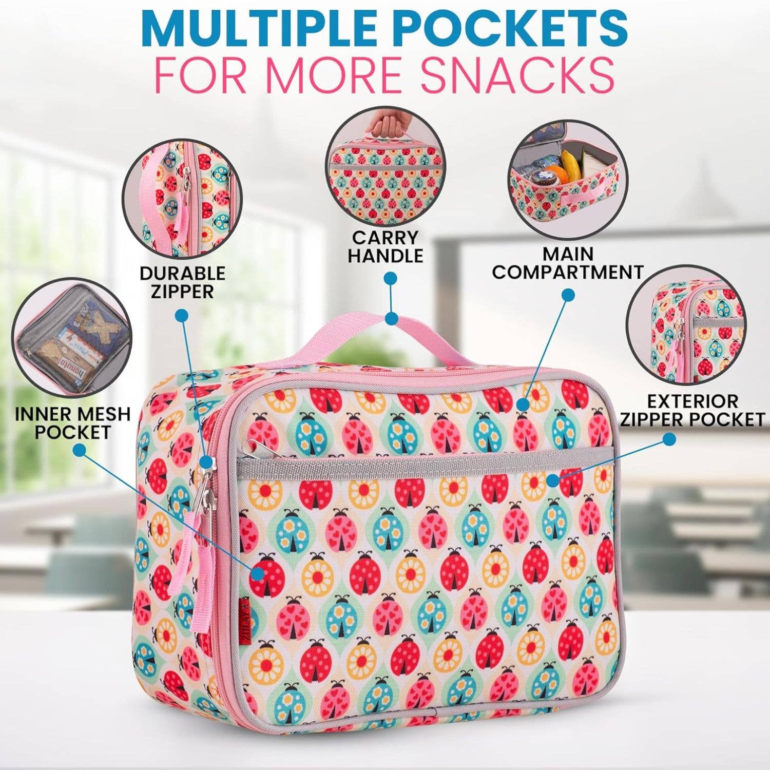 Zulay Kitchen - Wholesale Lunch Bag/Box - Kids - Insulated Lunch Bag With Spacious Compartment13