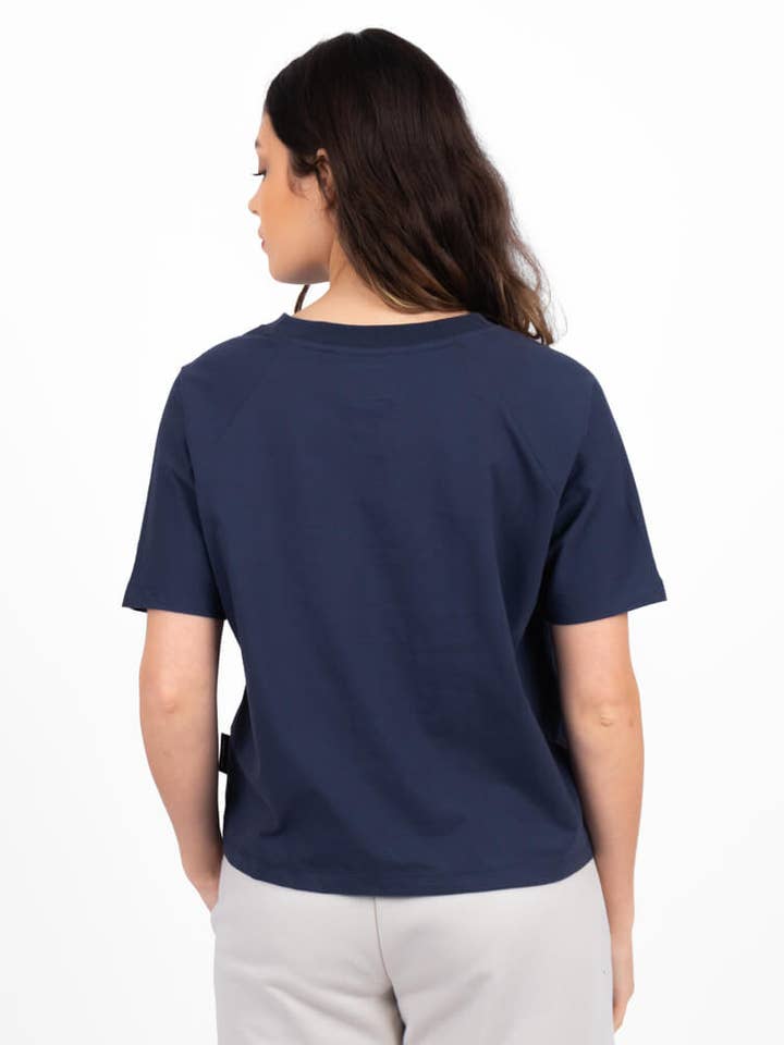 StockNow Unipessoal - Wholesale Screen Printed T-Shirt - Women's - Tshirt Herb Navy Blue3