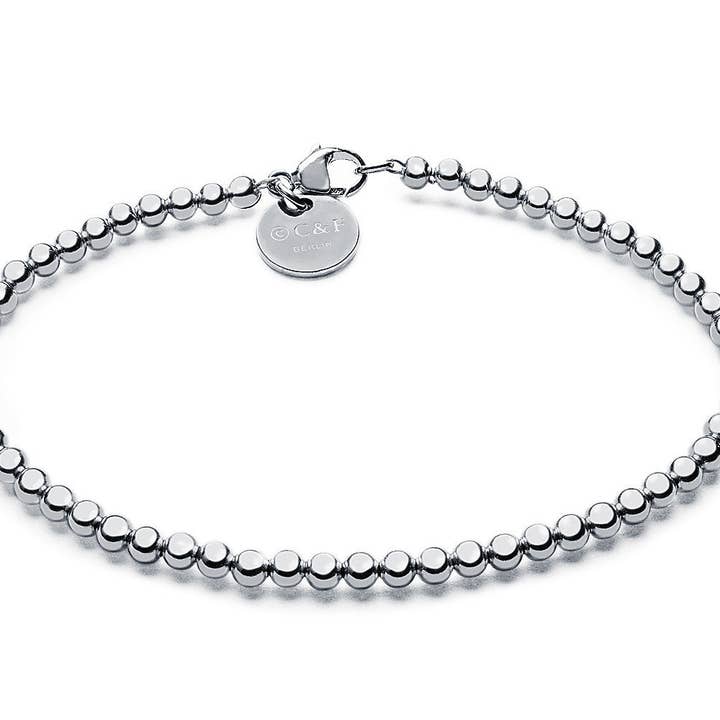 3 mm kralenarmband, kralen armband, 14k witgoud voor wholesale door CLASSYANDFABULOUS Jewelry