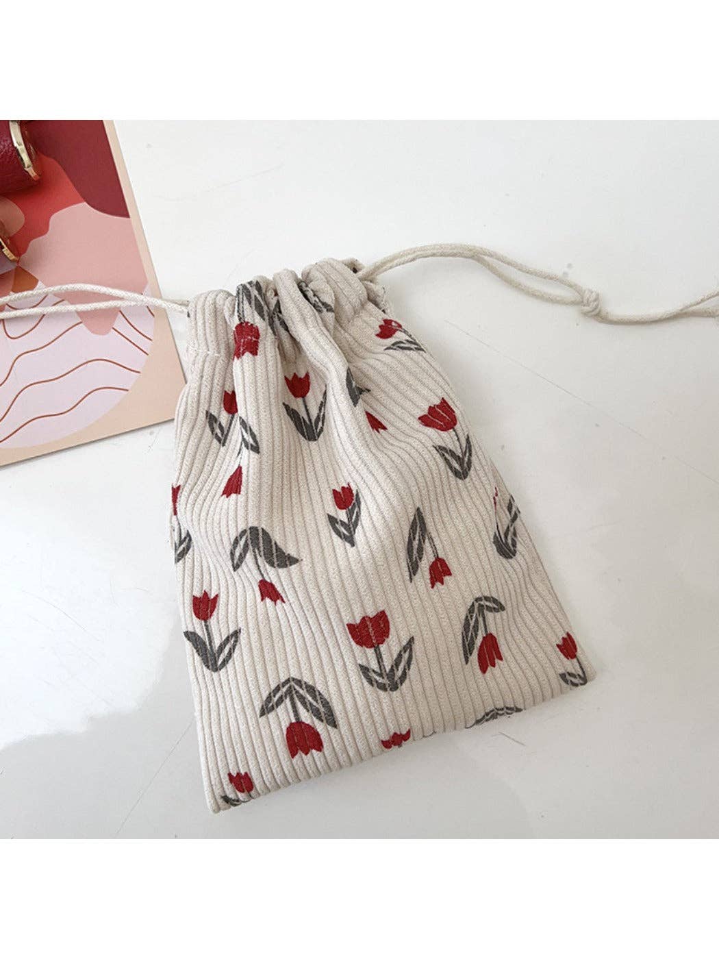 Funkyrel® Atzbranding Limited - Wholesale Pouch - Women's - Cosbai - Floral Drawstring Pouch - Mini & Portable9