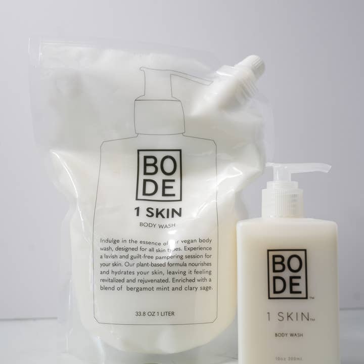 1 Skin Hydrating Body Wash, 10oz and 33.8oz refill for wholesale by Hey Bode