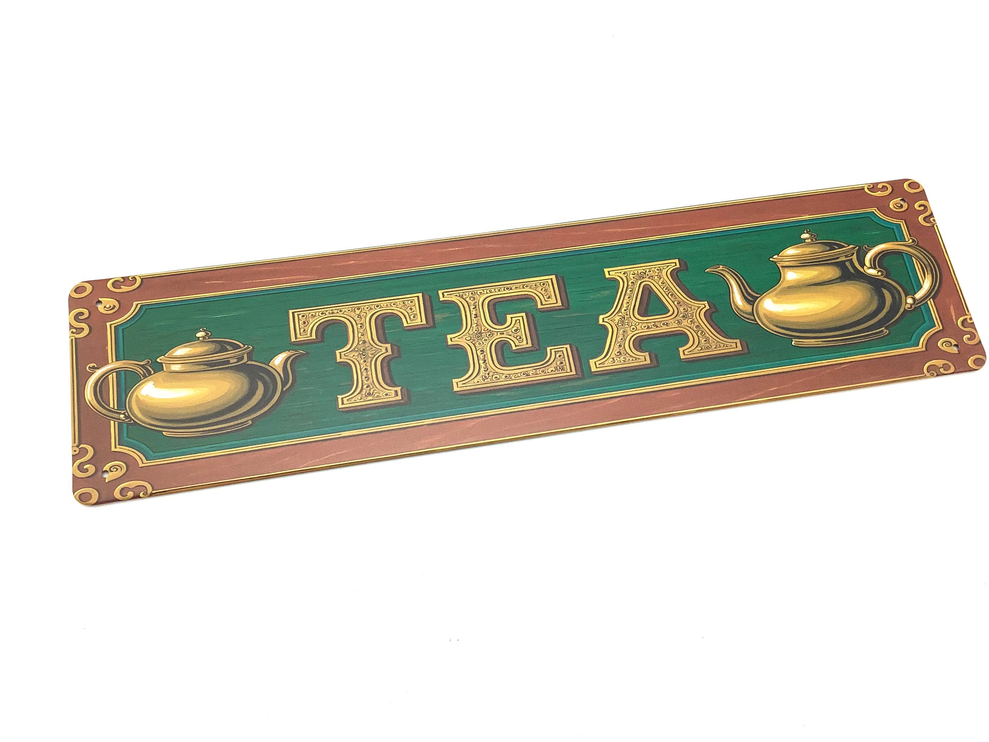 All Little Cute Things - Wholesale Sign - Tea Time Street Sign. Tea house, Tea room Shop Home Decor  1