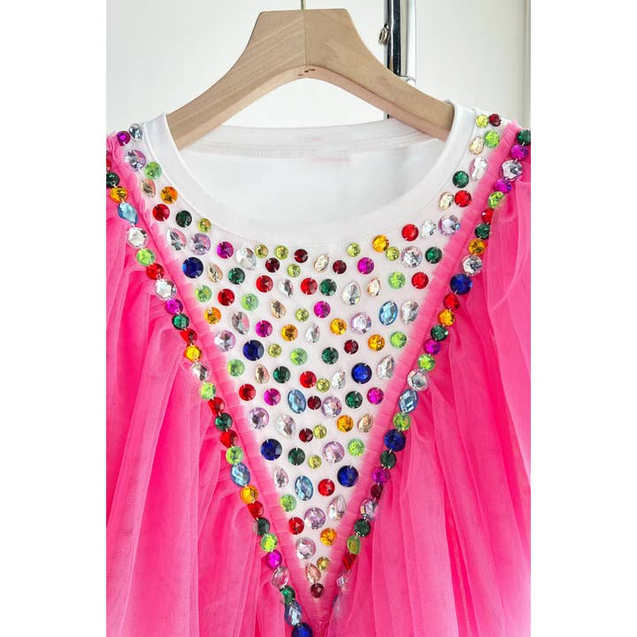 XHHH Inc - Wholesale Blouse - Women's - Rhinestone Ruffle Top8