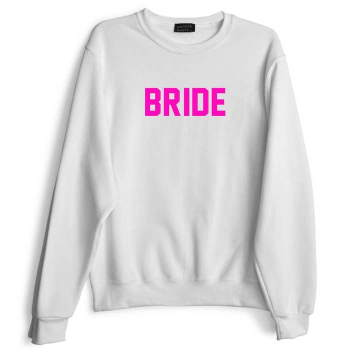 BRUID//ROZE TEKST UNISEX SWEATSHIRT voor wholesale door Private Party