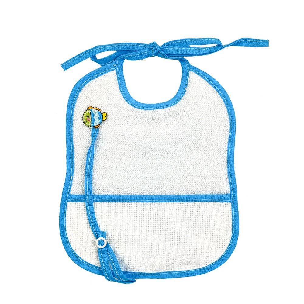 Almatex srl - Vendita all'ingrosso Bavaglino - Neonati - Bavetta ANIMALETTO cm.16x18 con tasca da ricamare2