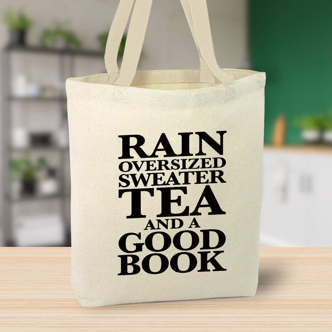 Anna B. Shop - Wholesale Tote Bag - Unisex - Book Lover Tote Bag, Rain, Tea, Sweater Bag, Custom2