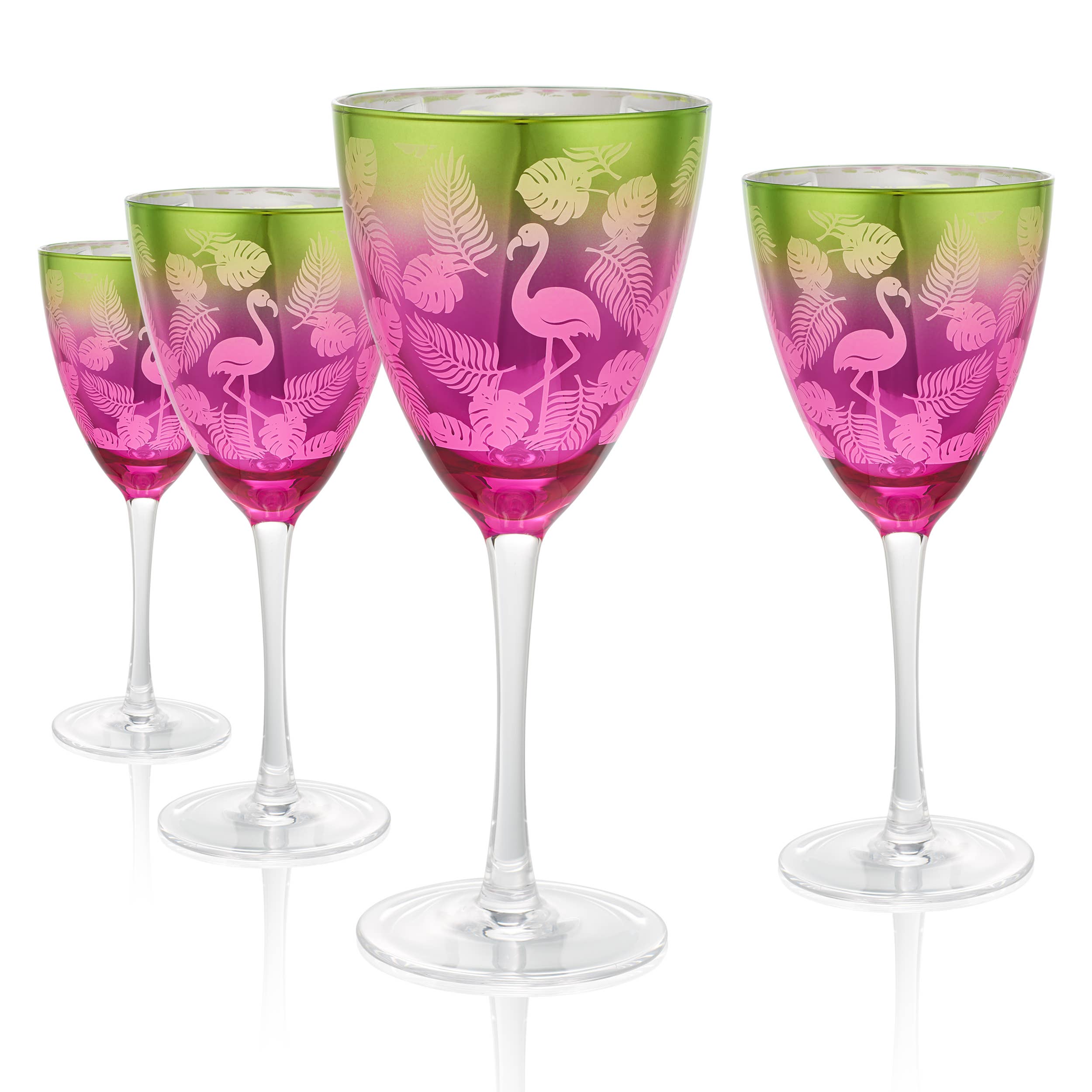 Artland - Wholesale Wine Glass - Flamingo Tropics Goblet, 14 Oz.,1