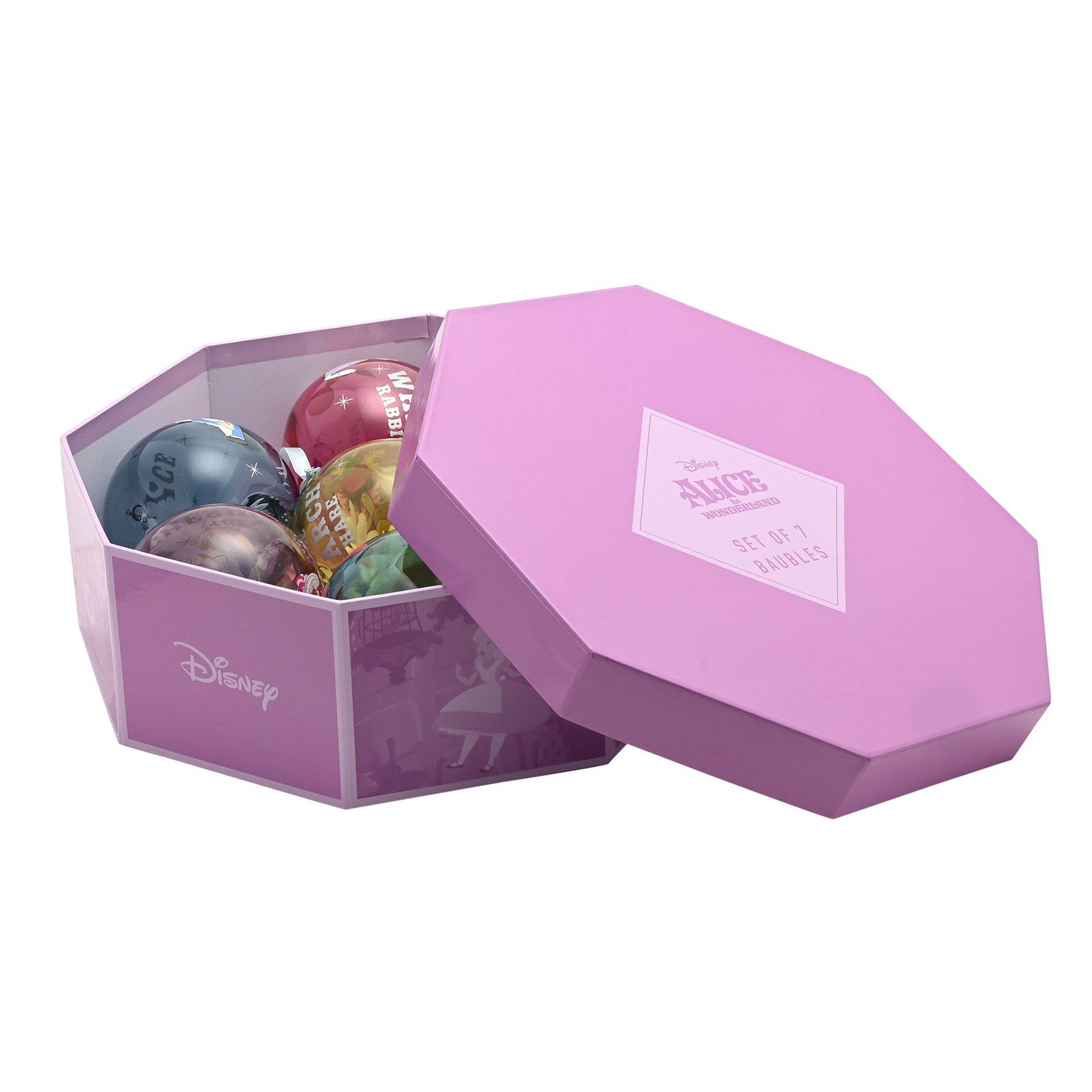 WIDDOP and Co. - Wholesale Christmas Decoration - Disney Set of 7 Baubles - Alice In Wonderland12