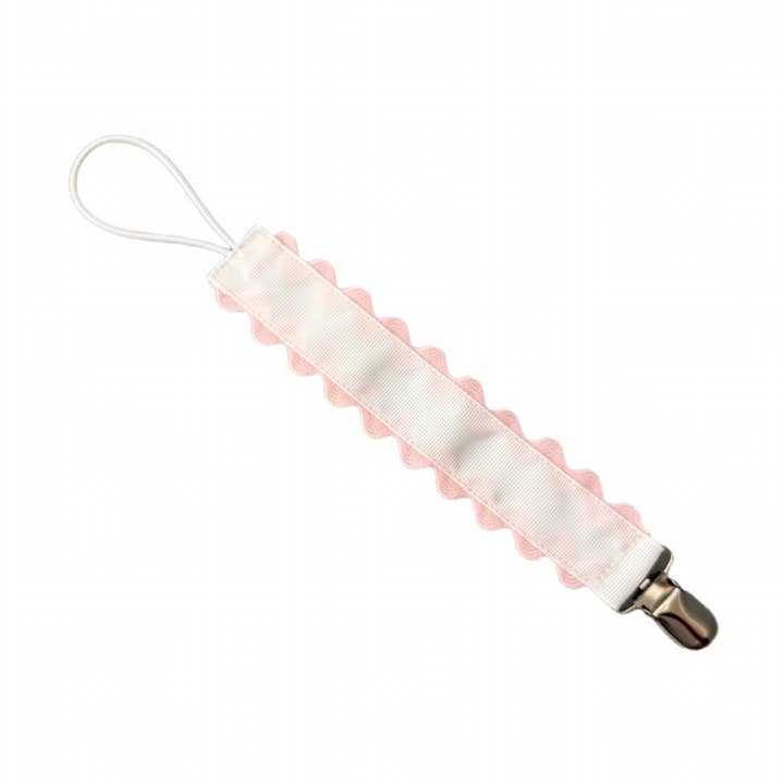 Paci Clip - Hampton James White with Pink for wholesale by Hampton James Clothing