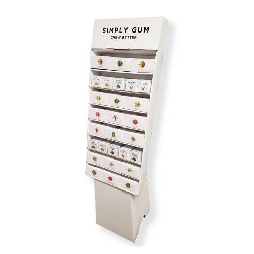 Espositore personalizzabile Simply Gum & Mints (276 pezzi) per la vendita all'ingrosso da parte di Simply Gum