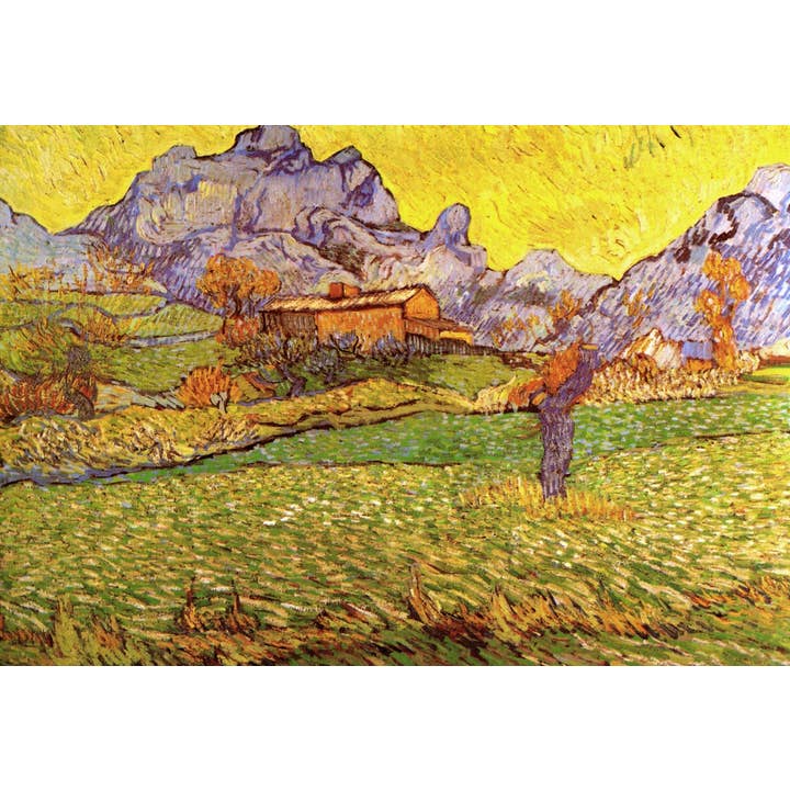 Vincent Van Gogh A Meadow In The Mountains Post Impressionist Poster for wholesale by Gotham Gifts