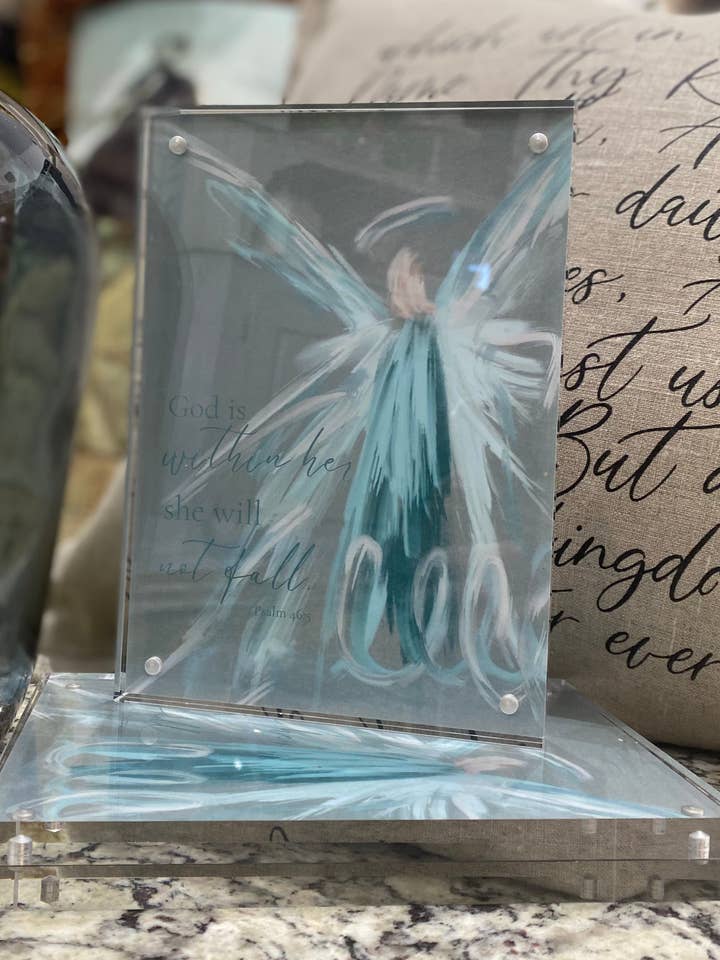 "God Is Within Her - Psalm 46:5" In Acrylic Frame for wholesale by The Painted Petal