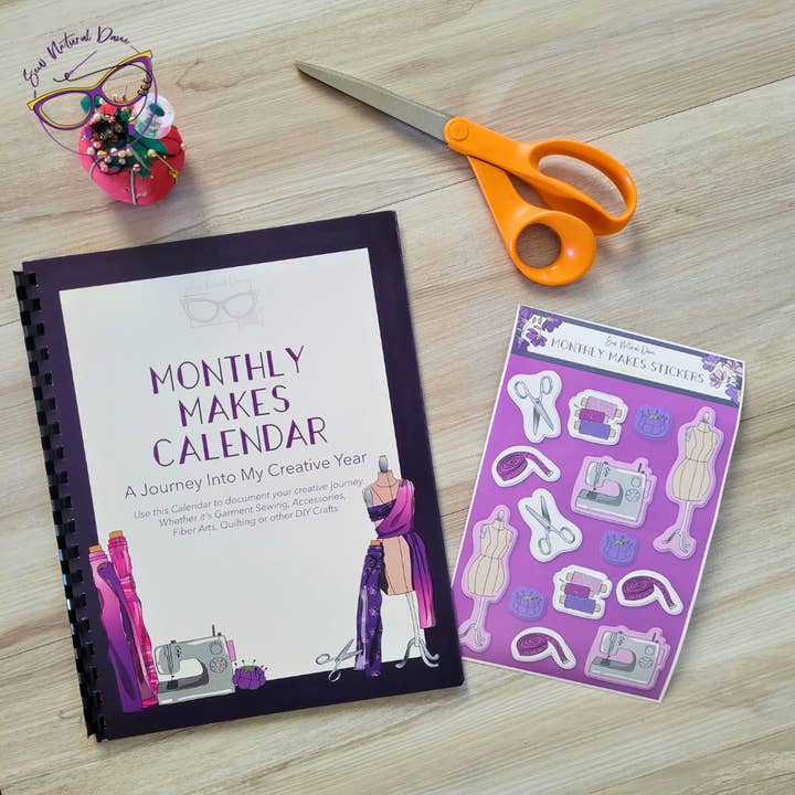 Calendário de Criações Mensais (Inclui Folha de Autocolantes Grátis) por atacado de SewNaturalDane