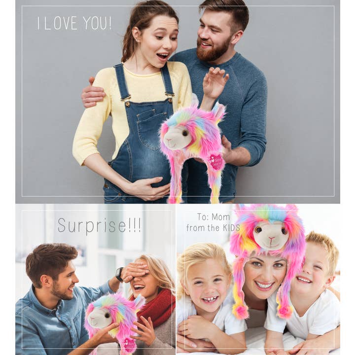 Cota Global - Vendita all'ingrosso Cappello - Bambini - Cappello Llamacorn Super Morbido in Peluche con Cuore per la Festa della Mamma3