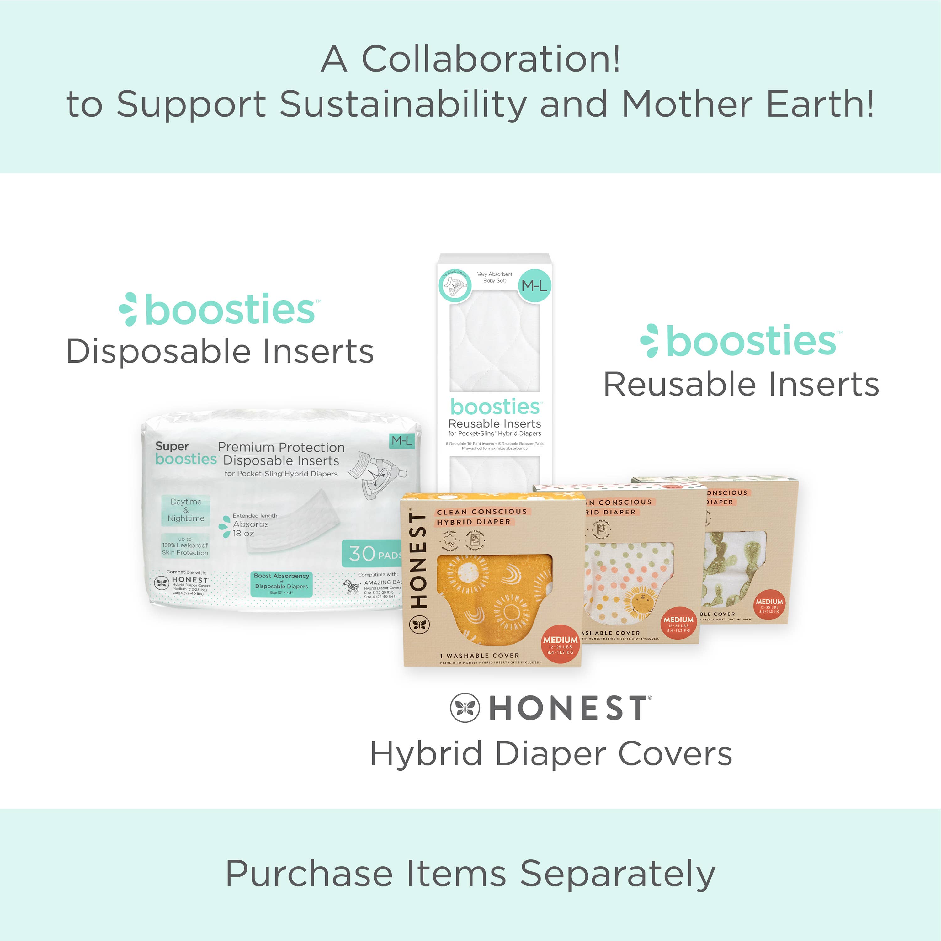 SwaddleDesigns - Vendita all'ingrosso Imbottitura per pannolini - Neonati - Inserti monouso Boosties, da utilizzare con le coperture per pannolini Honest1