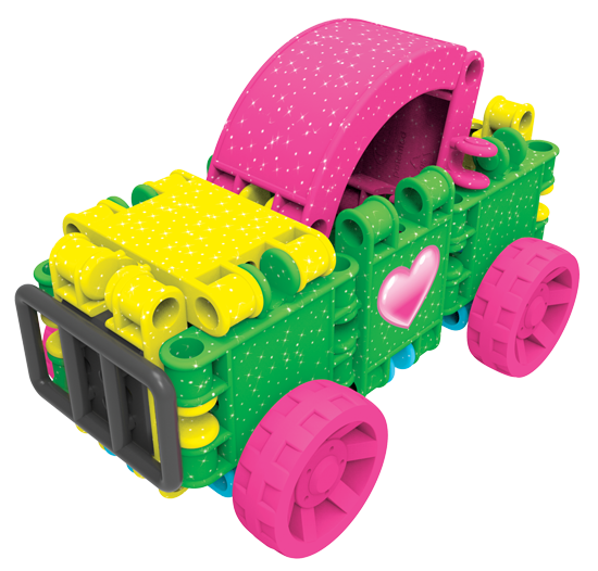 CLICS NV - Wholesale Building Set - Kids - Clics Bucket 8 in 1 - Glitter - made from recycled material10