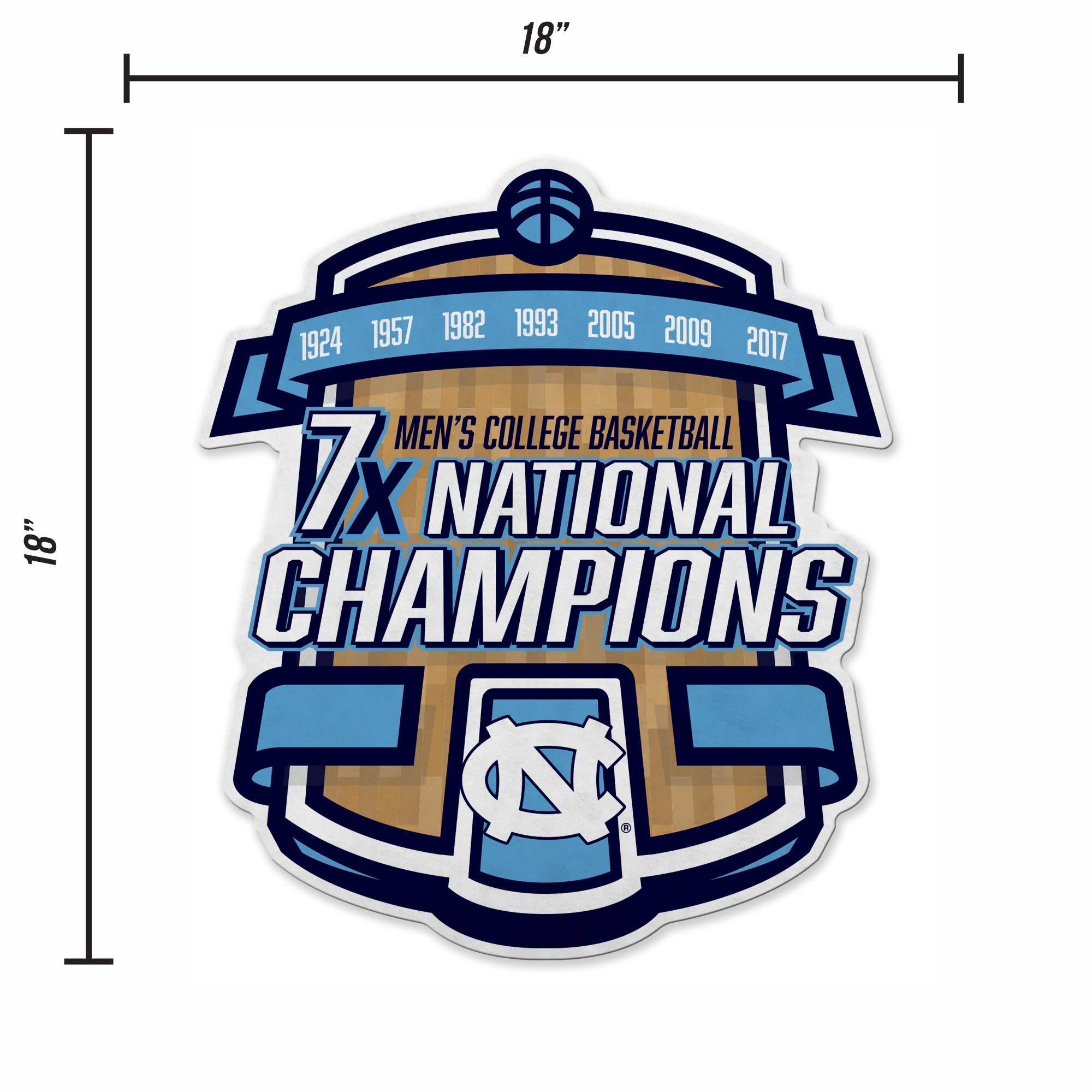 Rico Industries - Wholesale Sign - NCAA  North Carolina Tar Heels Champ Shape Cut Pennant4