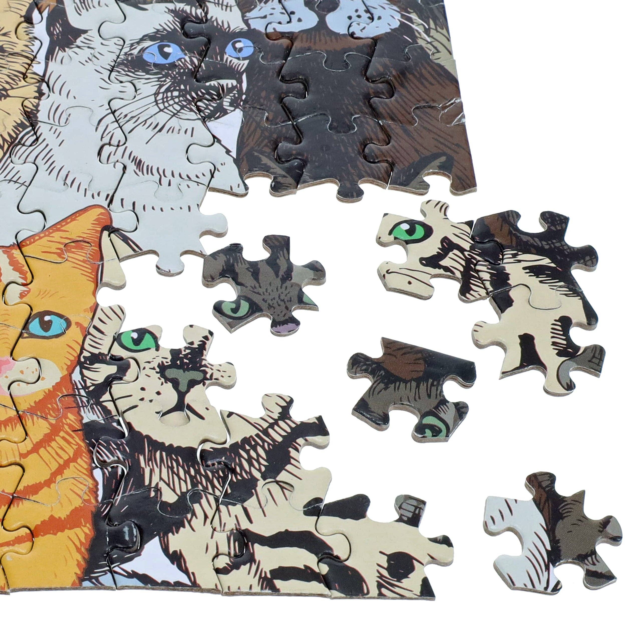 Wood Expressions - Wholesale Puzzle - Adult - Cats Jigsaw Puzzle - 500 pieces - Double Sided4