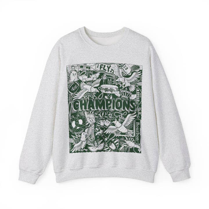 TheKingShirt - Wholesale Graphic Sweatshirt - Women's - Vintage Eagle Shirt, 2025 Champions Game Day Philly Sweater2