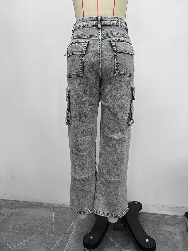grey Vintage cargo pants women jeans for wholesale on Faire2