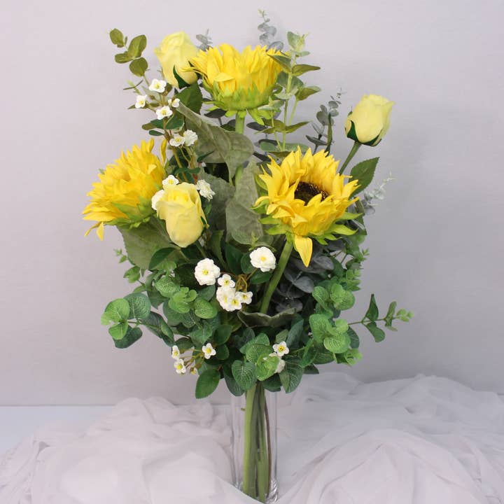 Real Touch Solsikkebuket '88' for engroshandel hos Realistic Artificial Flowers