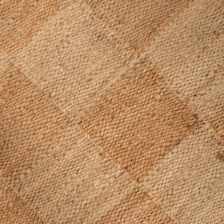 Ian Snow Ltd - Wholesale Area Rug - Jute Chequered Extra Large Rug with Tasselled Edge4