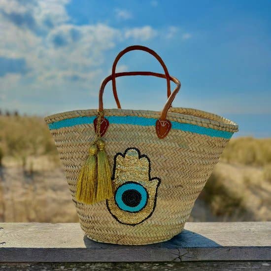 craftberber – Engroshandel Strandtaske – Håndvævet fransk stråkurv, alsidig markeds- og strandtaske