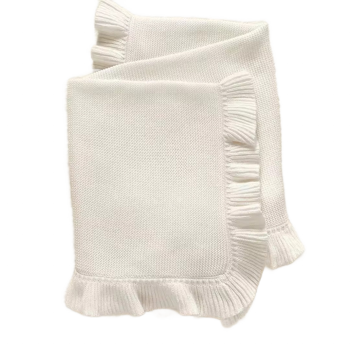 Zsa Zsa & LoLLi Monogram Blanks - Wholesale Bedding Blanket - Kids & Baby - Nap Time RUFFLE Edge Cotton - Baby Quilt Blanket3