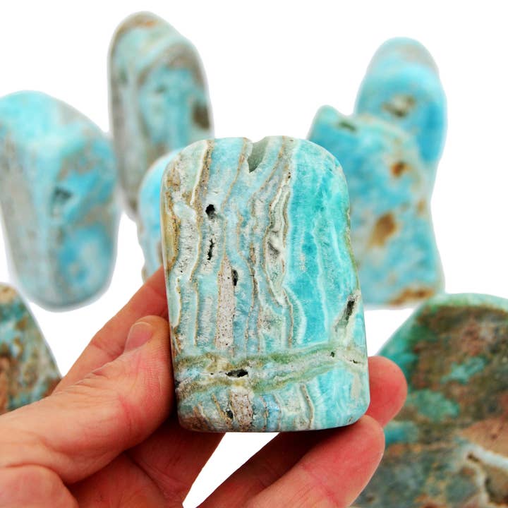 Kaia & Crystals - Wholesale Spiritual Stone/Crystal - Blue Aragonite Free Form Stone (50g - 700g)