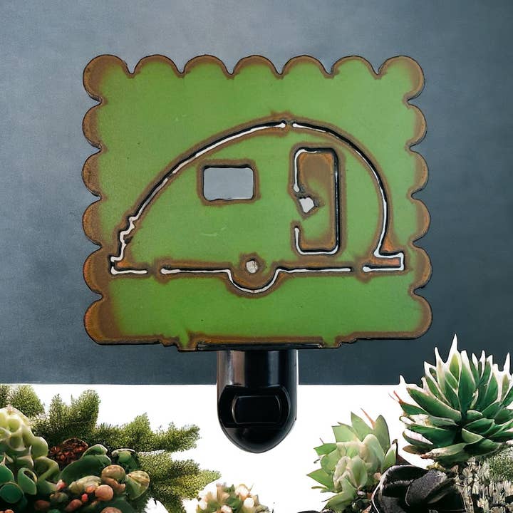 Trailer Nightlight camper metal art lodge western recycle for wholesale by Iron Jewel