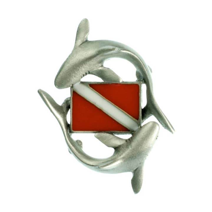 Pin plongeur requin pour la vente par Big Blue by Roland St John