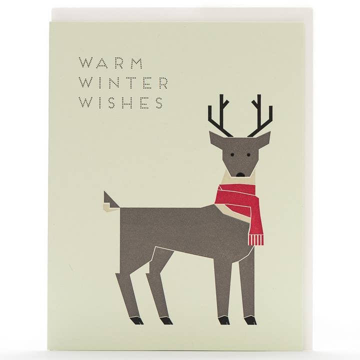 Deer Modern Card for wholesale by Porchlight Press Letterpress