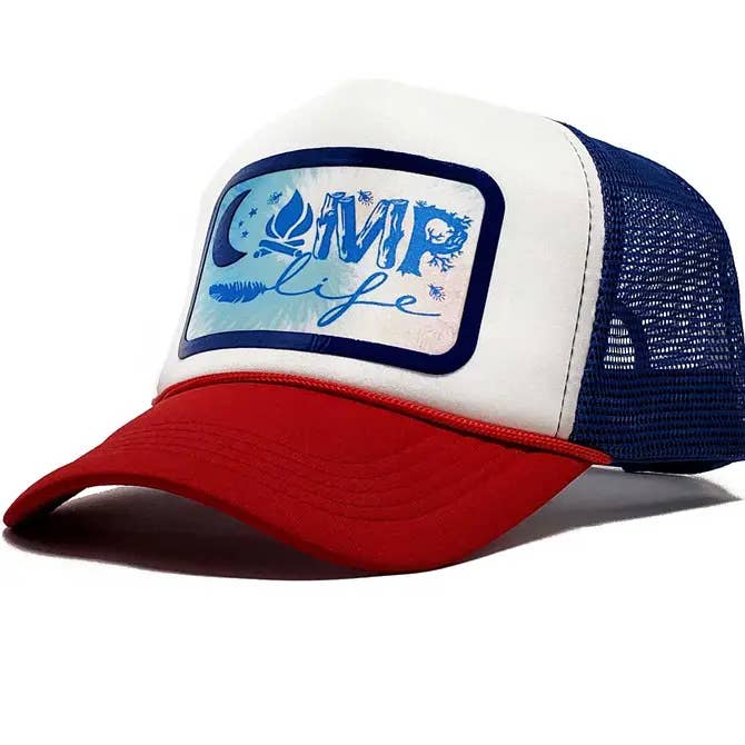 'Camp Fire' Unisex Premium Snapback Trucker Cap for wholesale by Peace and Dozen Inc