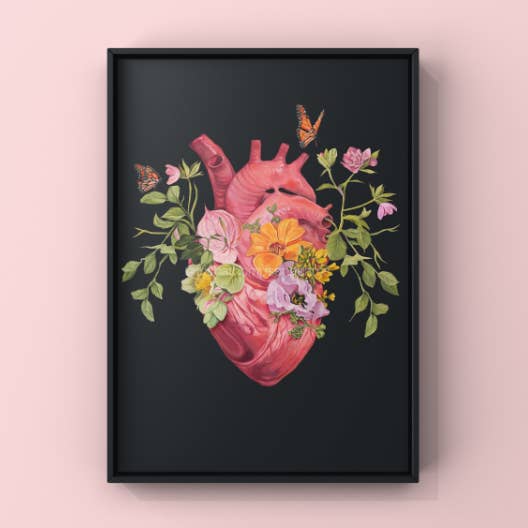 Trisha Thompson Adams - Wholesale Art Print - Flutter Heart Flower Anatomy Art Print2