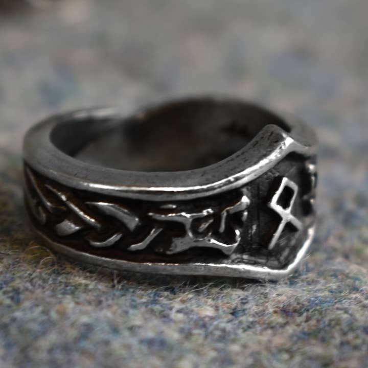 Othila Letter O Rune Ring - Adjustable for wholesale by Asgard