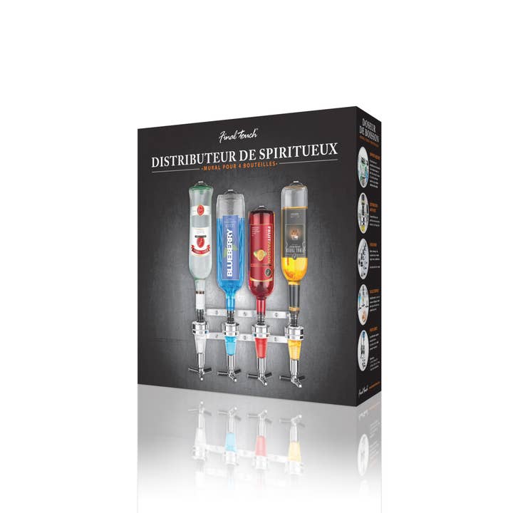 Original Products UK/EU - Wholesale Bar Tool - Final Touch 4 Bottle Wall Mounted Drinks Dispenser7