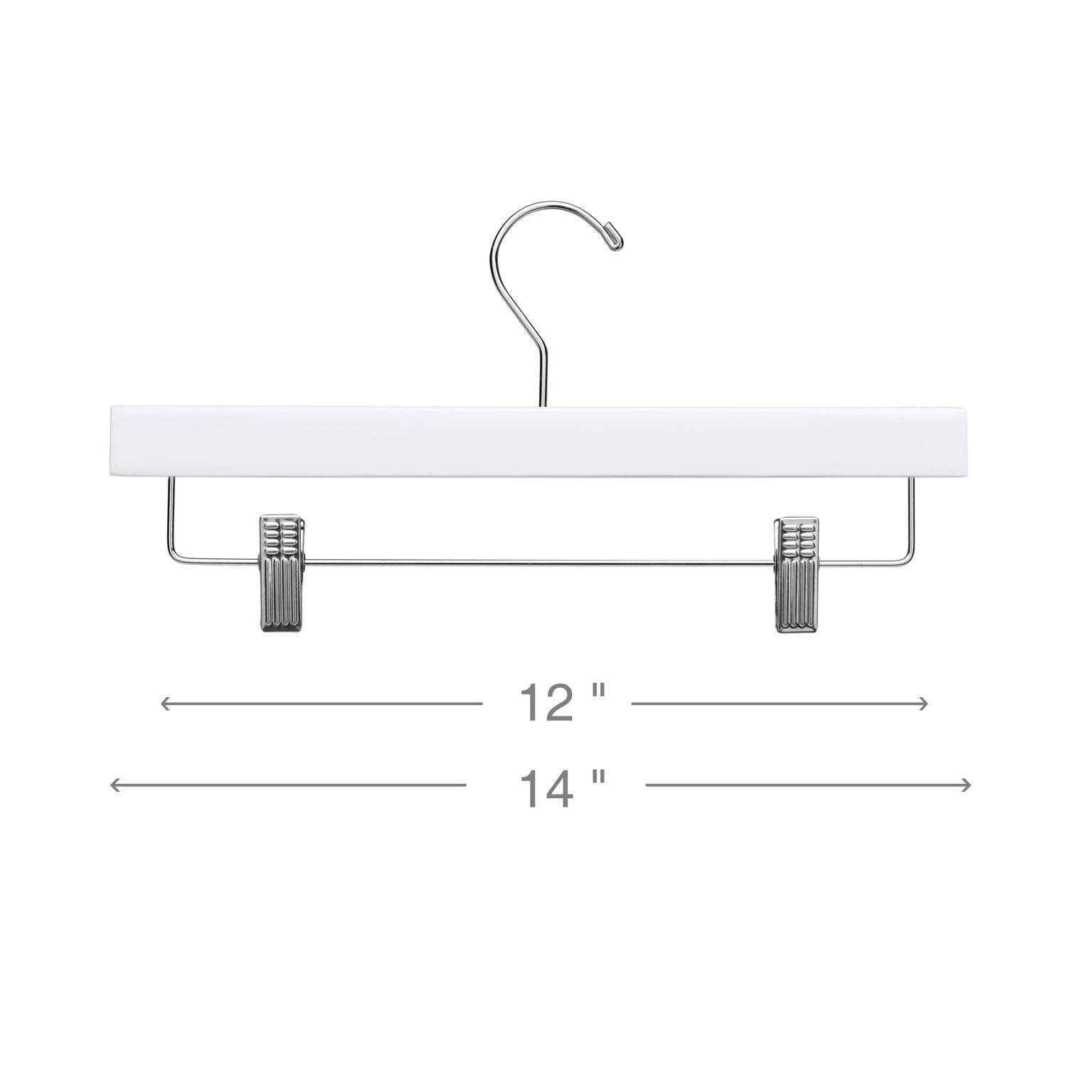 Only Hangers - Wholesale Clothes Hangers - White Wooden Pant-Skirt Hanger4