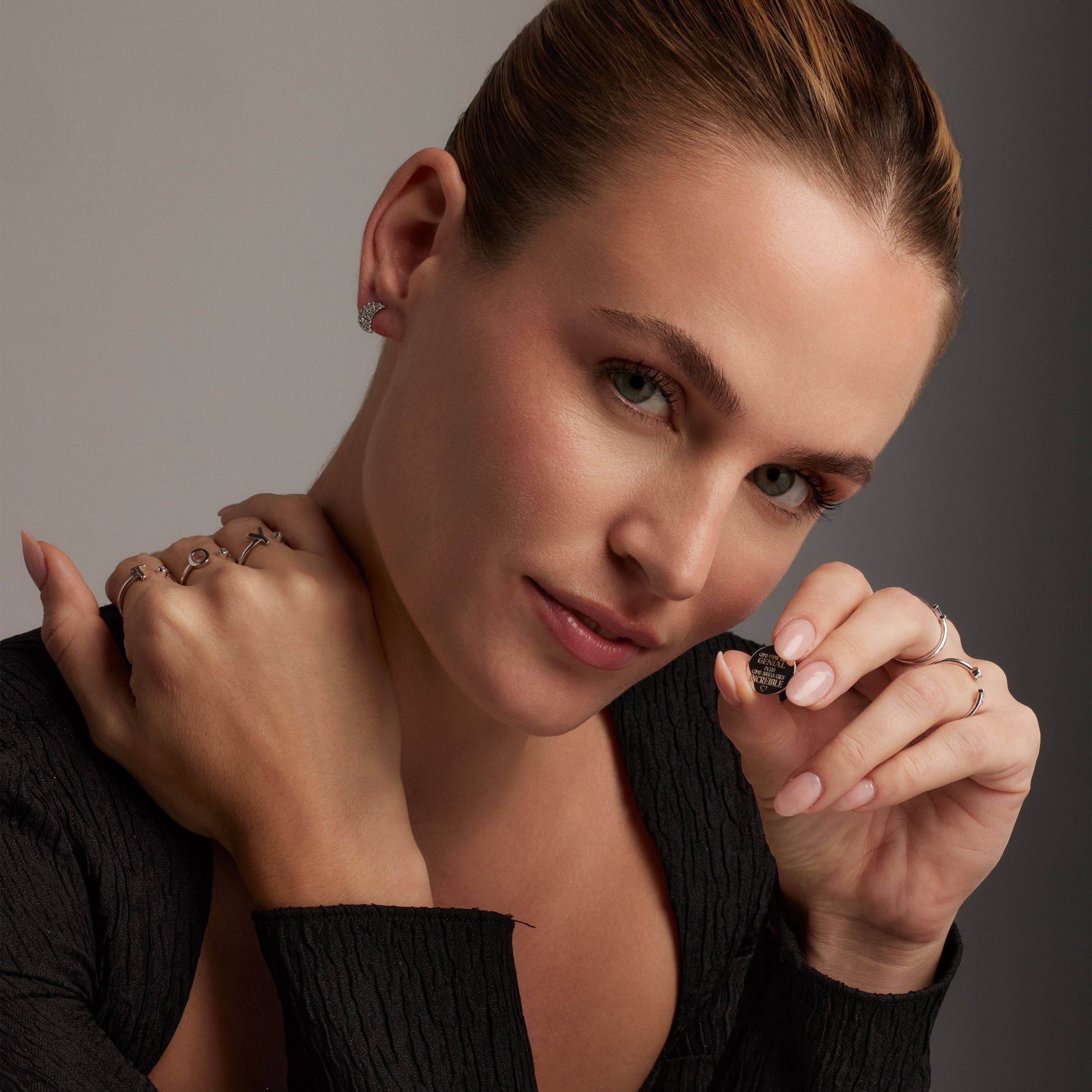 Luxenter - Wholesale Stud/Post Earrings - Pendientes de Plata de Ley 925 y Circonita Brillante acabados en rodio - Duver1