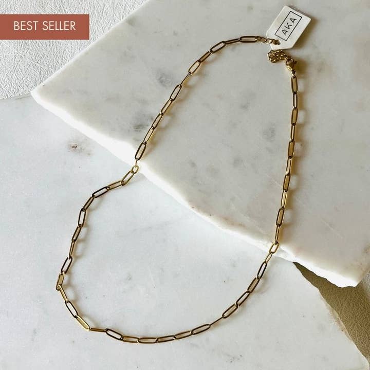 DILLON | Collier à chaîne Paperclip pour la vente par Alexandra Kathlyn Accessories