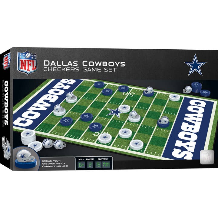 Dallas Cowboys Checkers Board Game for wholesale by Masterpieces Puzzles